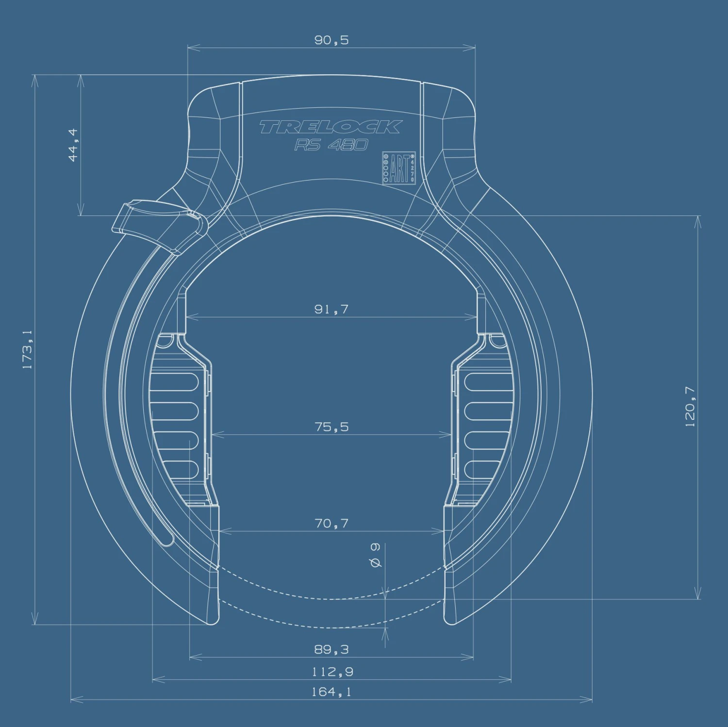 Trelock -Antivol De Cadre RS 480 XL 3 Trelock -Antivol De Cadre RS 480 XL – Image 3